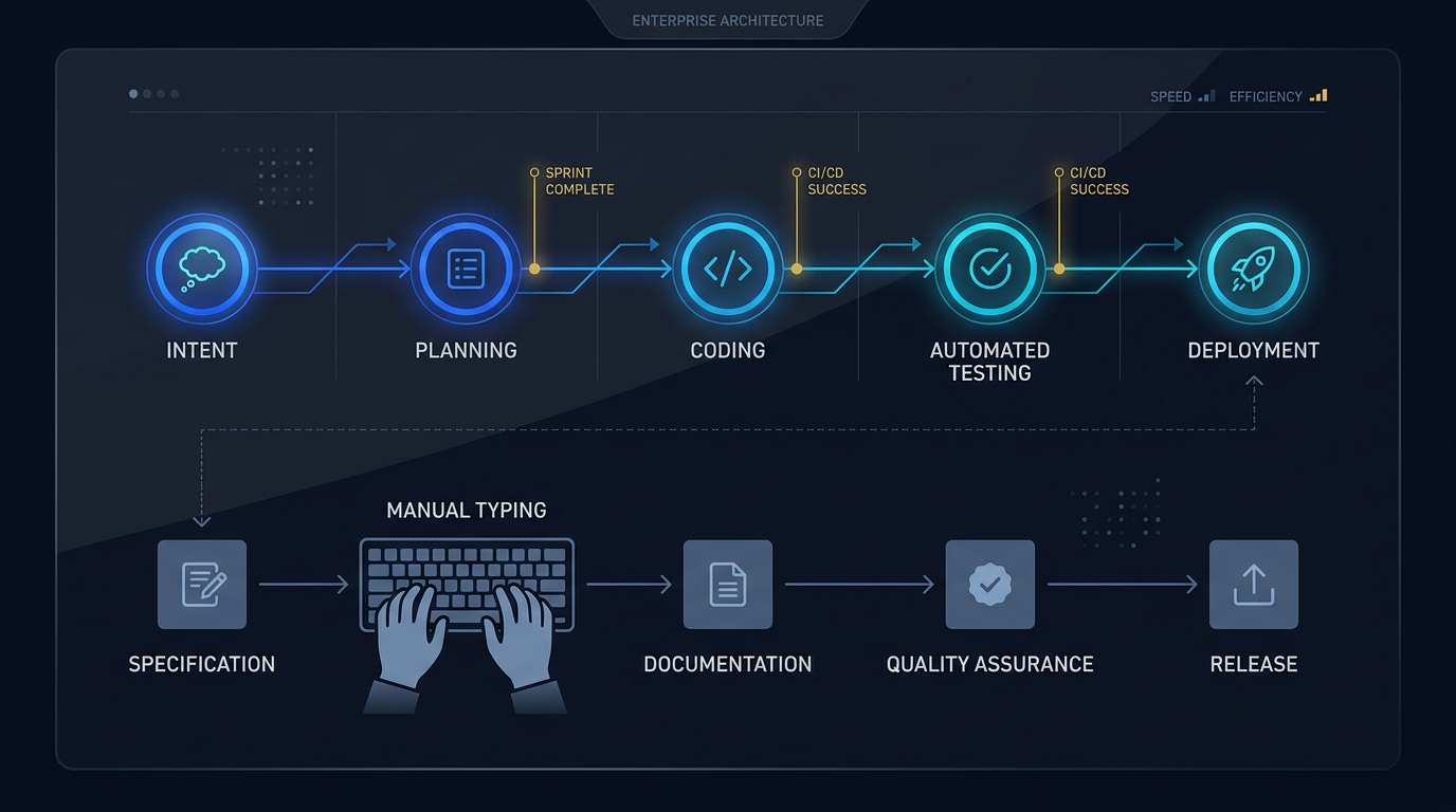 Traditional Manual Development vs AI-Accelerated Pipeline